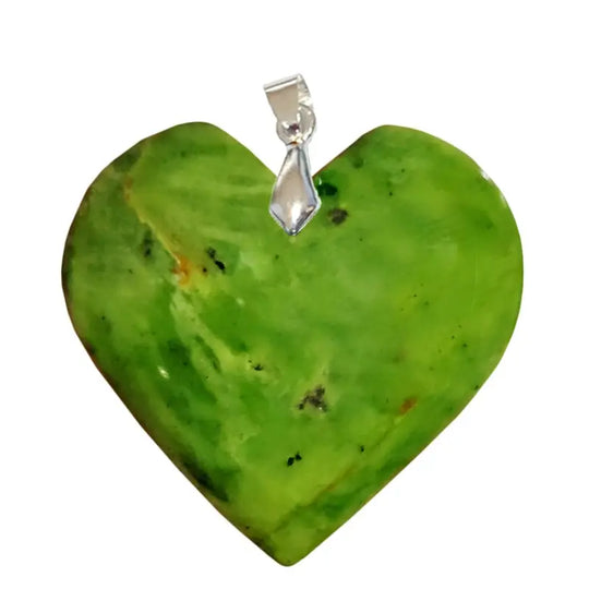 Pendentif Cœur de Chrysoprase – Renouveau & Sérénité