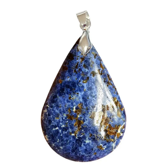 Pendentif Goutte en Dumortiérite – Sérénité & Expression