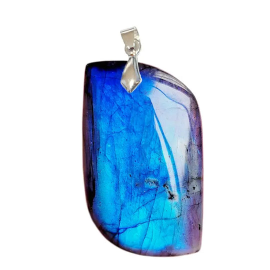 Pendentif Labradorite Extra – Forme "S" – Protection Intuitive & Élégance Naturelle