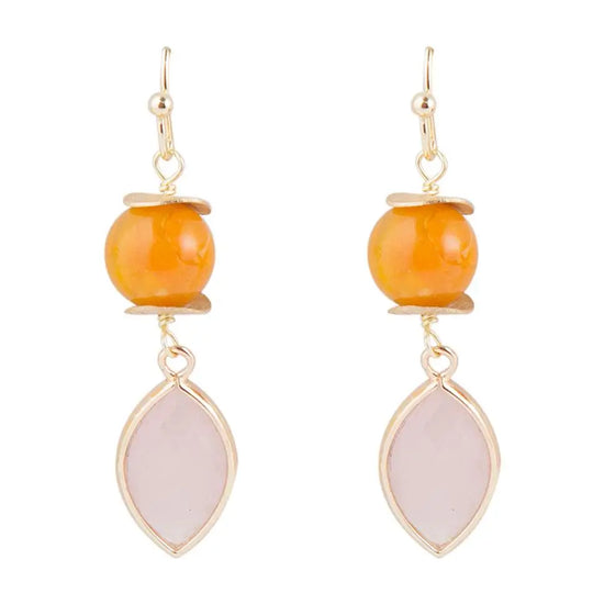 Boucle d'oreille pétales de rose