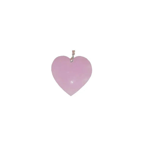 Pendentif Coeur en Quartz Rose - 2.5 cm