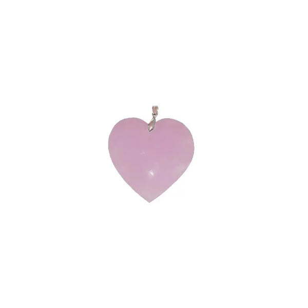 Pendentif Coeur en Quartz Rose - 2.5 cm