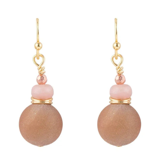 Boucles d'oreilles Agate Mauves en sourdine