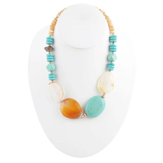Tout est dans le collier - Turquoise et Agate