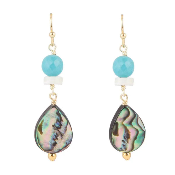 Boucles d'oreilles goutte à goutte Abalone Magnas