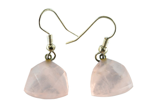 Boucles d'oreilles en quartz rose