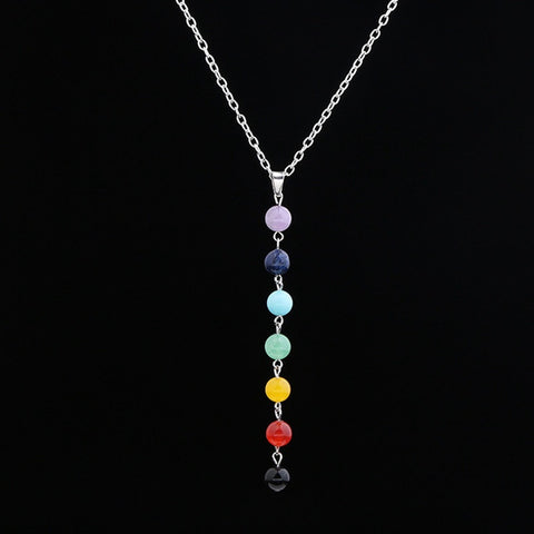 Pendentif 7 chakras avec 7 pierres