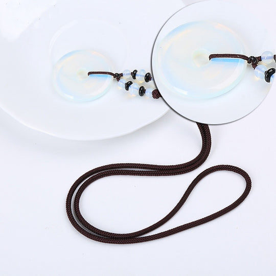 Collier Donut Opale Blanche