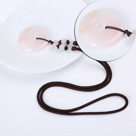 Collier Donut Quartz Rose