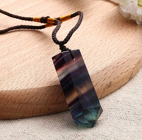 Pendentif avec une fluorite naturelle