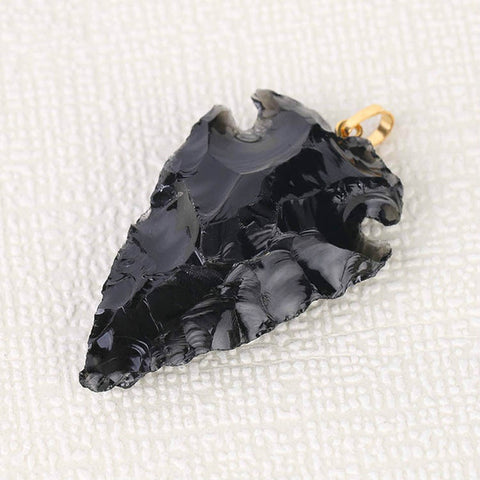 Anhänger aus Naturstein Obsidian